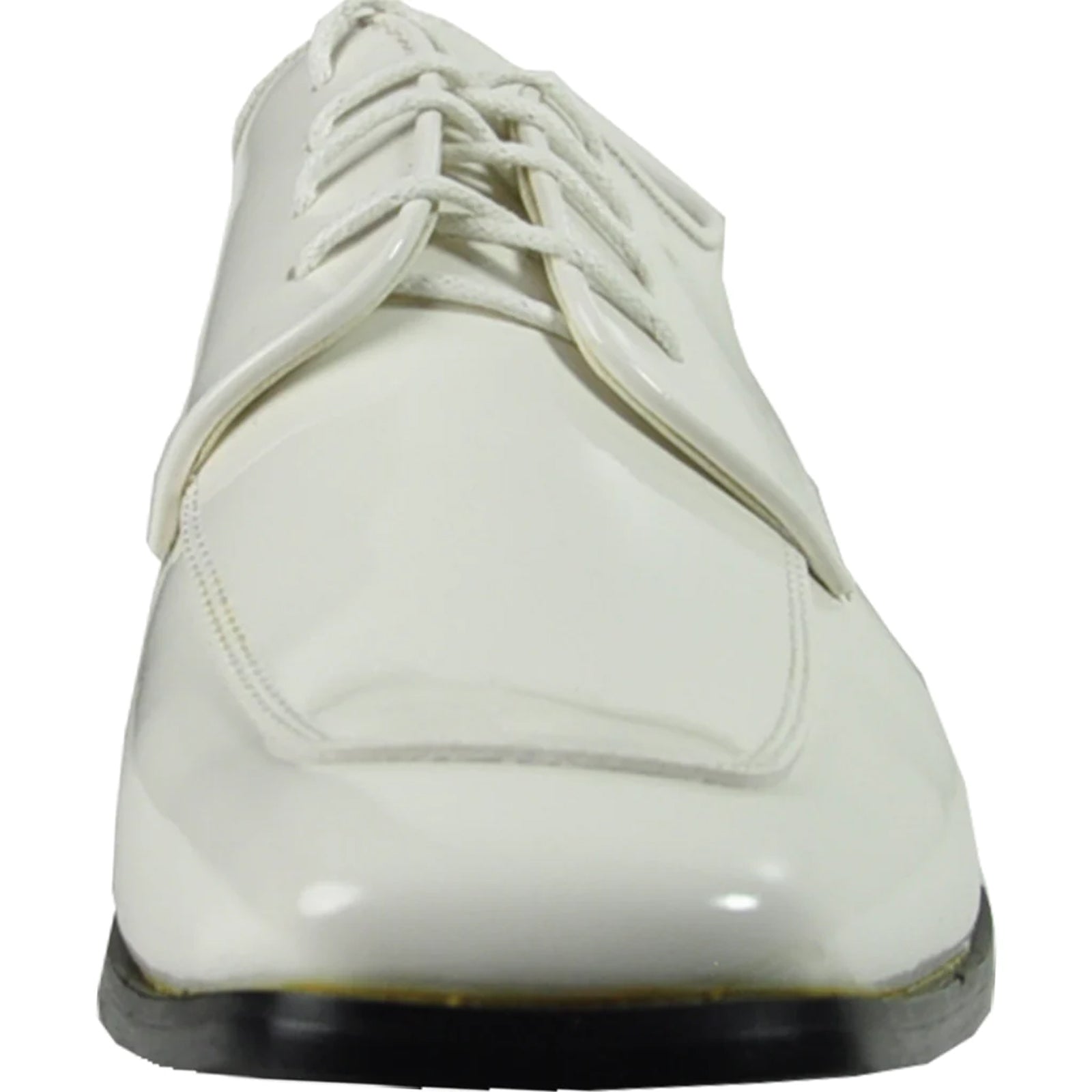 "Ivory Men's Classic Moc Toe Patent Tuxedo Prom 2025 Shoe" - 6.5M