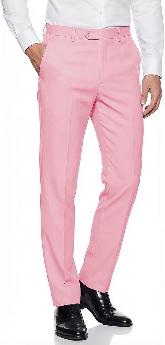 Mens Expandable Waist Business Casual Dress Pants