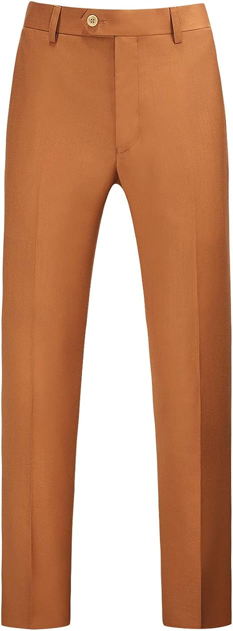 Mens Dress Pants Front Flat Fit Casual Pants - dress size pants : 28 Unfinished bottom