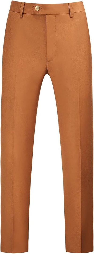 Mens Dress Pants Front Flat Fit Casual Pants