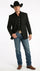 Men’s Black Western Blazer Jacket, Classic Cowboy Style Sport Coat for Casual Formal Wear with Jeans