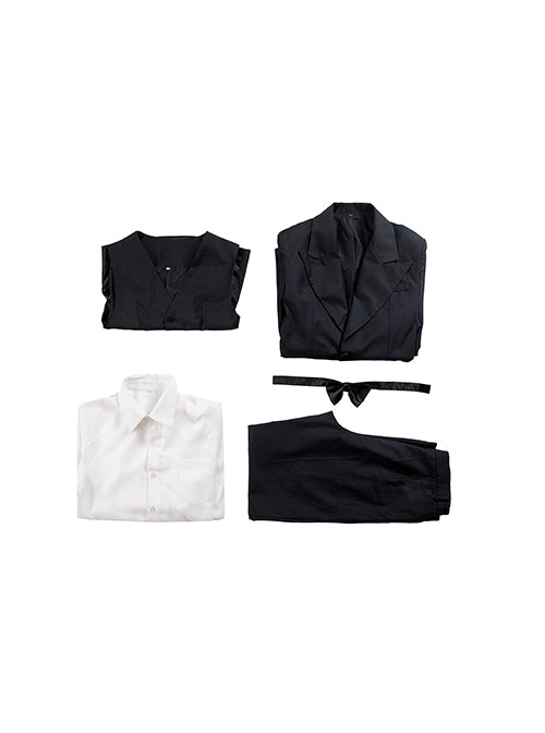 Black Suit Cosplay Costume for Men – Halloween Outfit Without Shoes - 34 Short or Extra Small