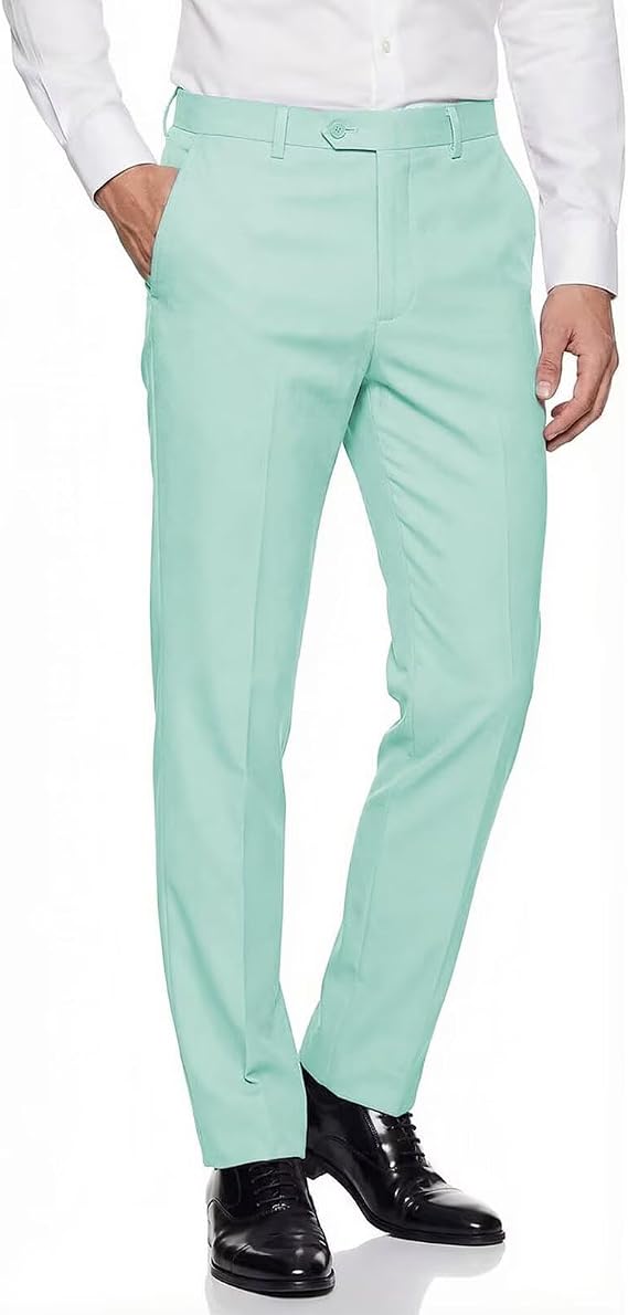 Mens Expandable Waist Business Casual Dress Pants - dress size pants : 28 Unfinished bottom