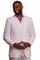 Mens Big and Tall Linen Suits - White Slim Fit Summer Fabric Suit