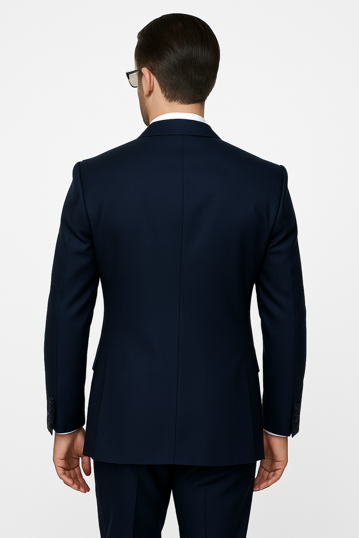 100 Percent Wool Fit Suit - Mens Wool Business EggplantSuits - New Arrival