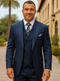 Mens Classic Business Sapphire Blue Suits