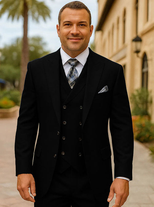 Mens Classic Business Black Suits