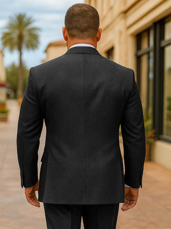 100 Percent Wool Suit - Mens Classic Business Sapphire Blue Suits - New Arrival - 38 Short Jacket+32 Waist Adjustable 28to34)(Height: 5 4 to5 7 )(Neck  15-16.5)S-M)