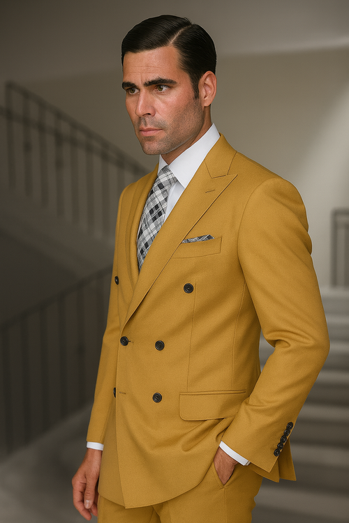 100 Percent Wool Suit - Mens Classic Wool Business  Black Suits - New Arrival