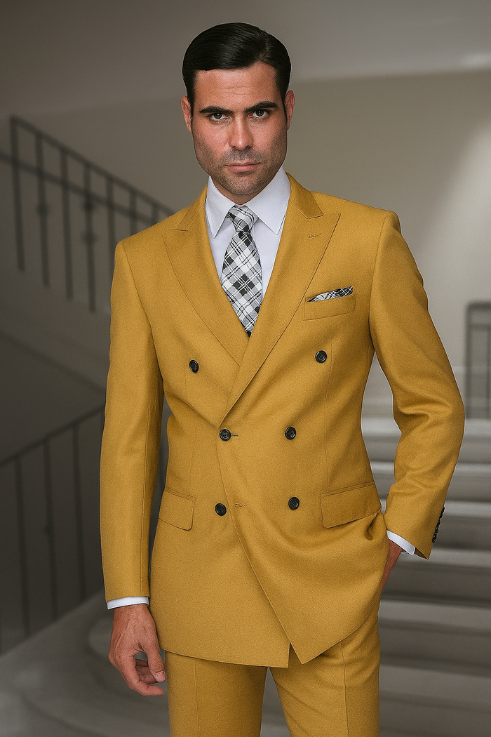 100 Percent Wool Suit - Mens Classic Wool Business  Black Suits - New Arrival