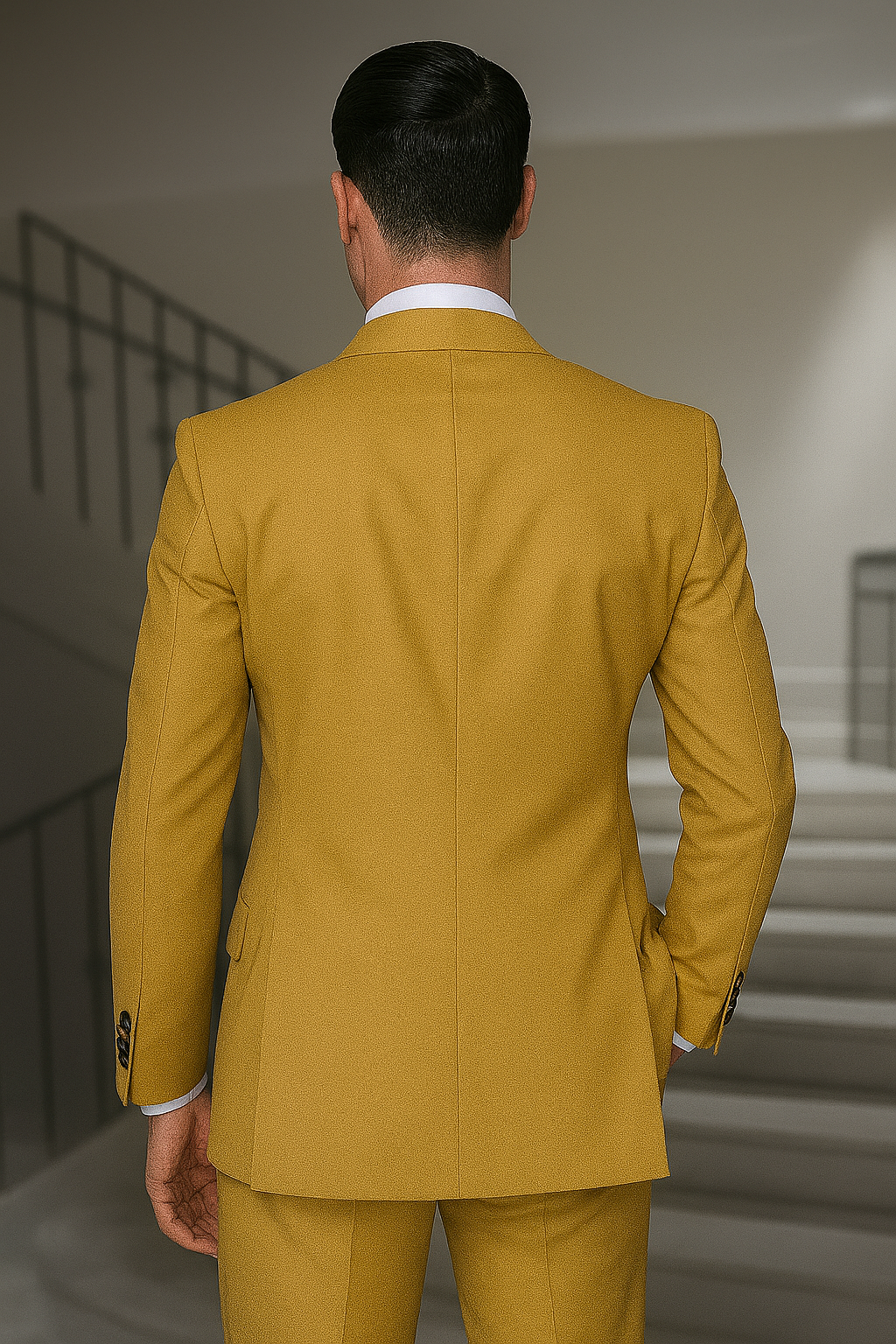 100 Percent Wool Suit - Mens Classic Wool Business  Black Suits - New Arrival - 38 Long + 32 Waist(Adjust 2" Large and amp 4")