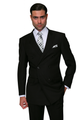 100 Percent Wool Suit - Mens Classic Wool Business  Black Suits - New Arrival