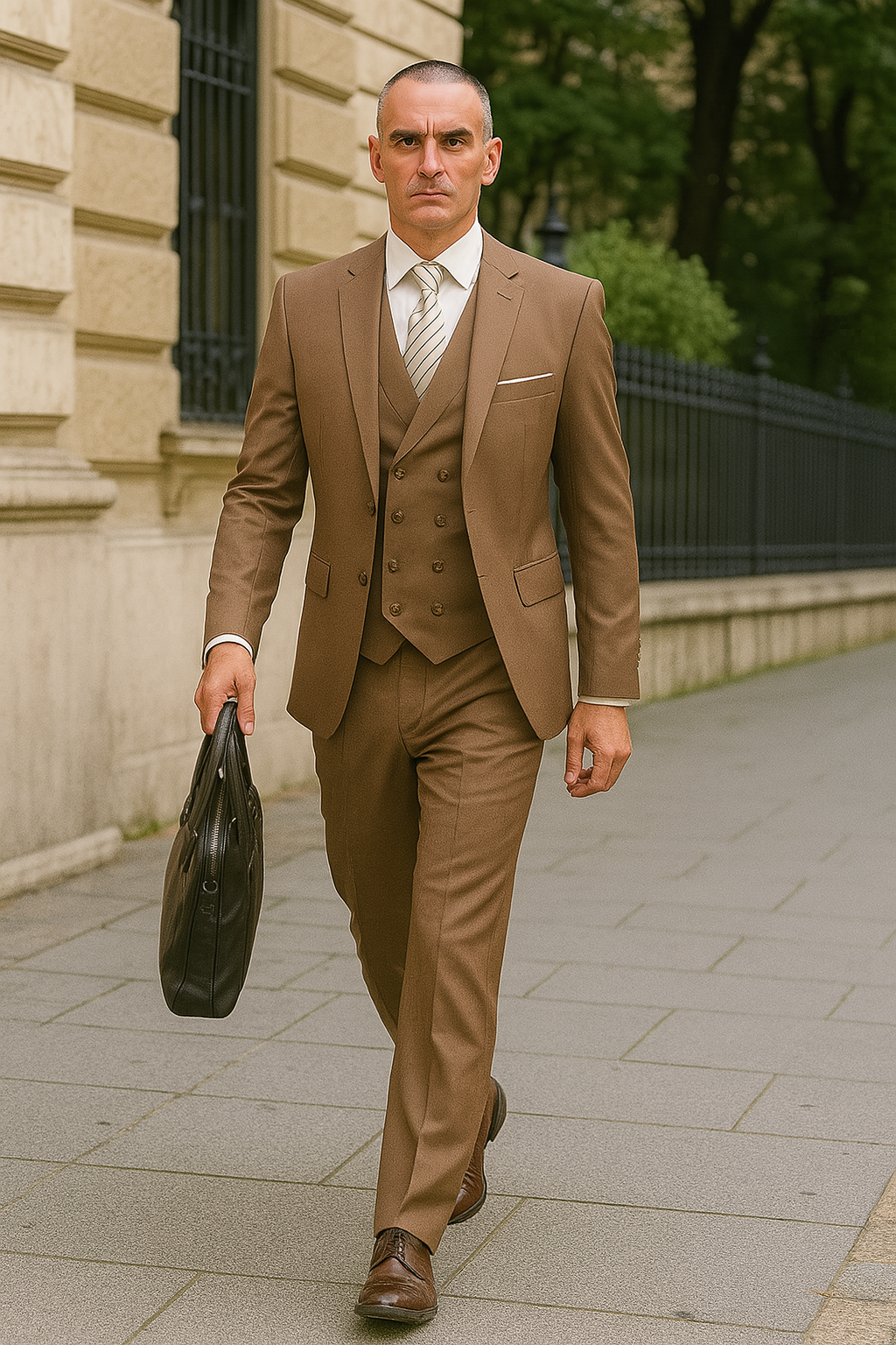 100 Percent Wool Suit - Mens Modern Wool Business Bronze Suits - 38 Short Jacket+32 Waist Adjustable 28to34)(Height: 5 4 to5 7 )(Neck  15-16.5)S-M)