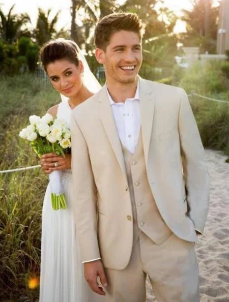 Men's Champagne Color Wedding Suit - Summer Color - L or Large