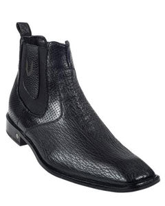 De los hombres AutÃ©ntico Negro TiburÃ³n Bota Tobillo Vestir Estilo - botas vaqueras para hombre SKU*KA5579