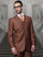 Suit For Man - Mens 2 Button Classic Fit Pleated Pant Suit in Big & Tall Sizes in Copper