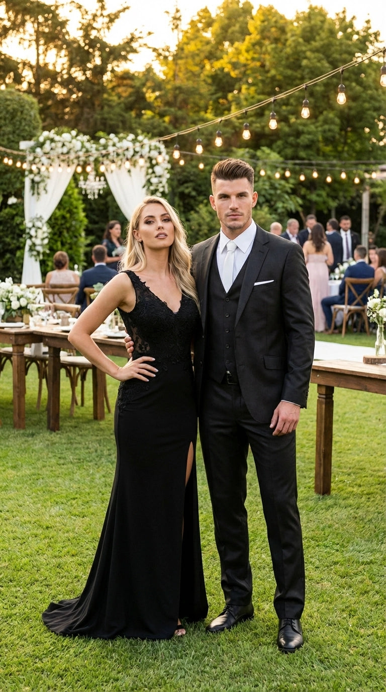 Men’s Black Three Piece Suit – Modern Fit 3PC Formal Suit with Vest for Wedding, Prom and Business Events Sharkskin Shiny Fabric - 34 Short or Extra Small