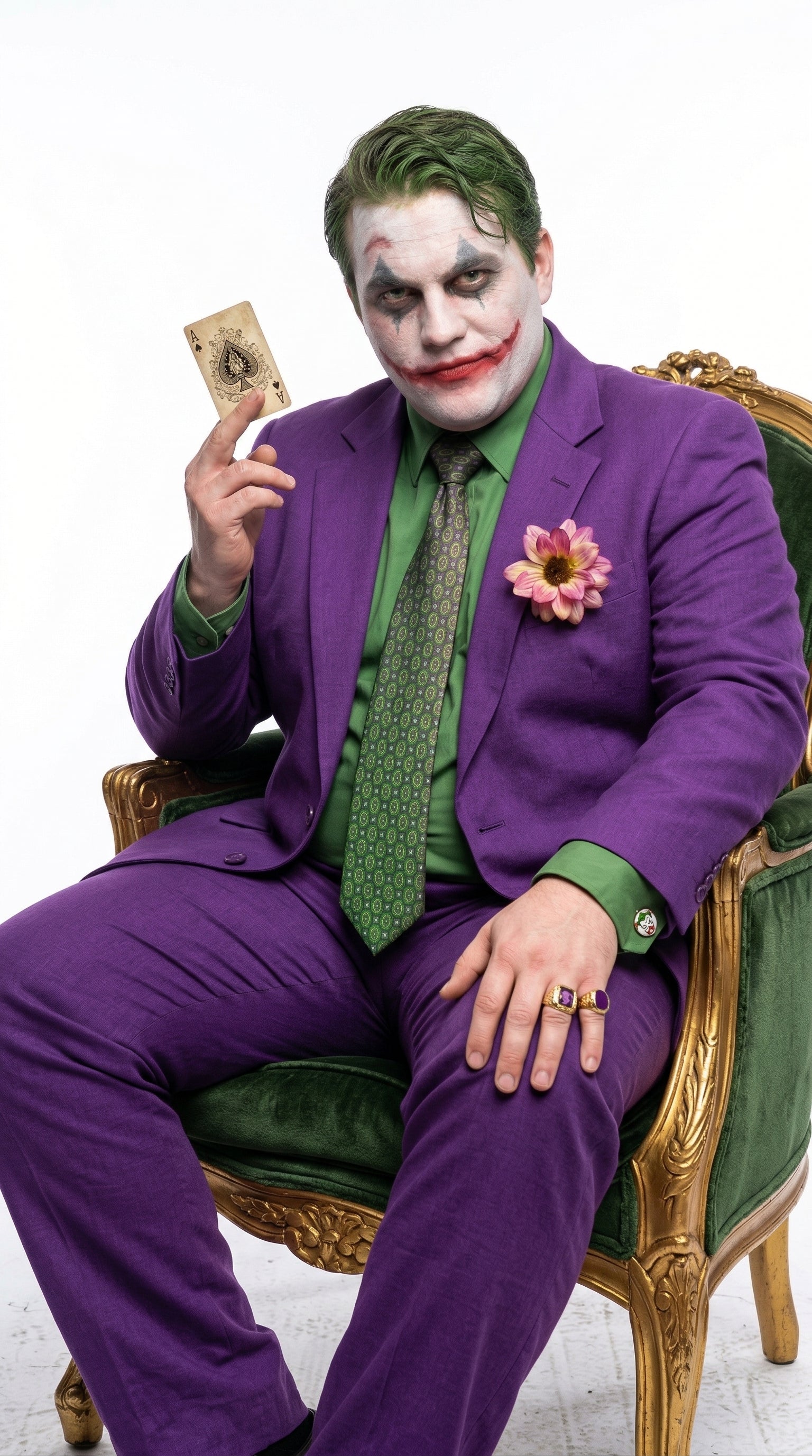 Men’s Purple Joker Blazer Dark Knight Inspired Jacket – Classic Villain Style Party Blazer, Halloween Costume Suit Jacket, Stylish Themed Wear - 36 Short