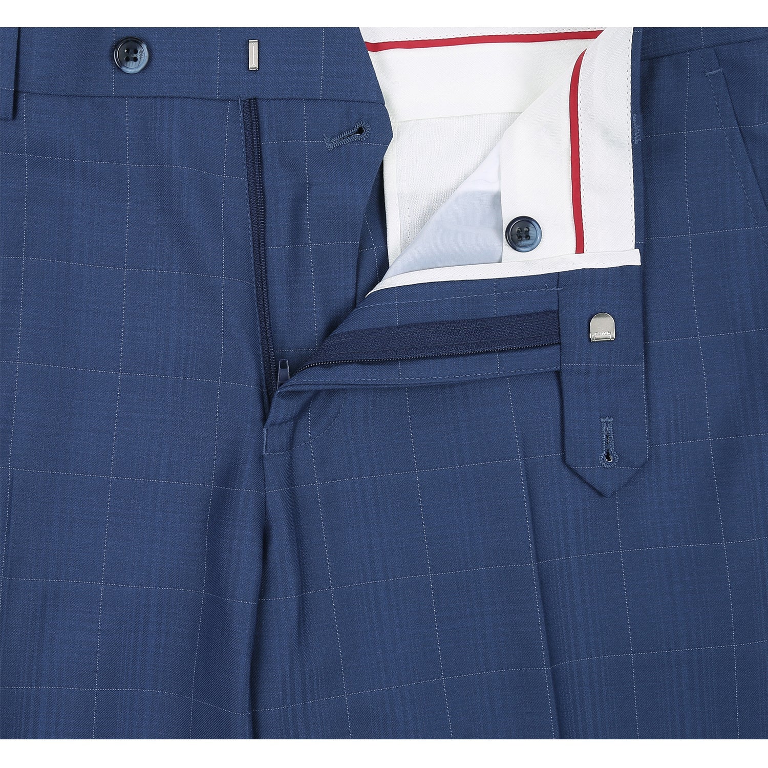 291-20 Men's Slim Fit 2-Piece Single Breasted Check Dress Suit - 36Sx30W