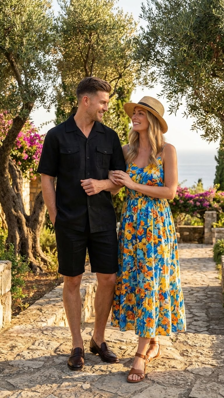 Men’s Black Walking Suit with Short – Classic Leisure and Casual Outfit - S