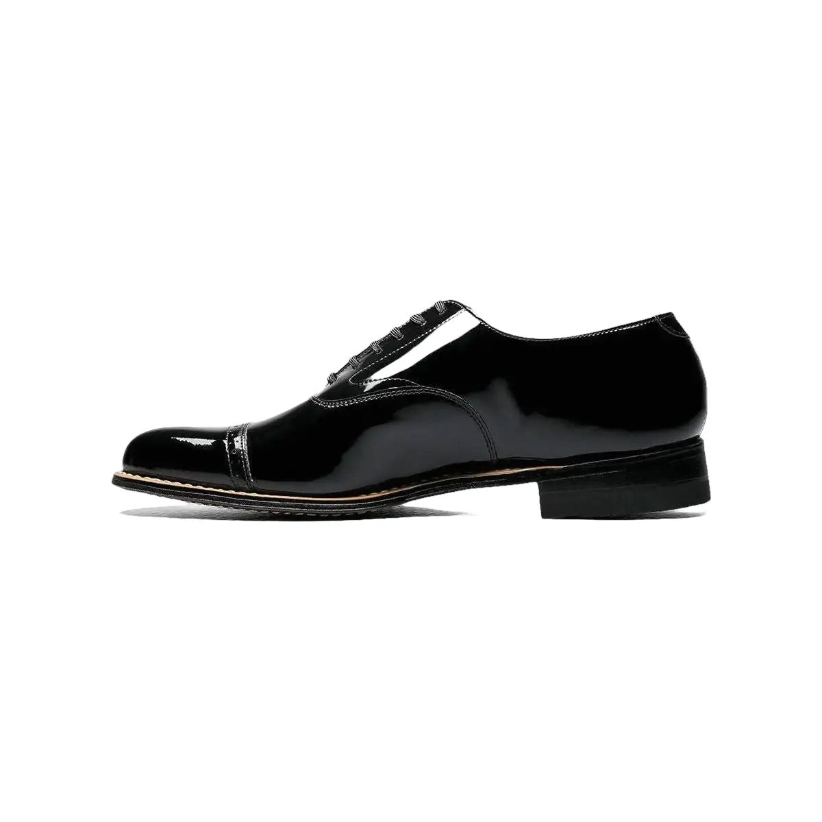 11003,Stacy Adams Patent Shiny Leather Concorde Cap Toe Oxford Lace Up - 6