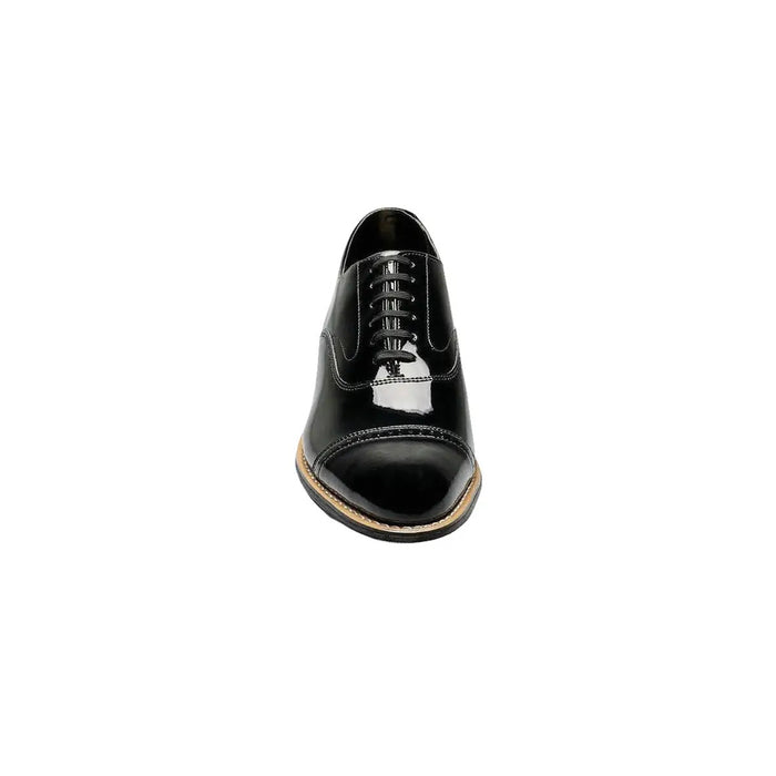 11003,Stacy Adams Patent Shiny Leather Concorde Cap Toe Oxford Lace Up