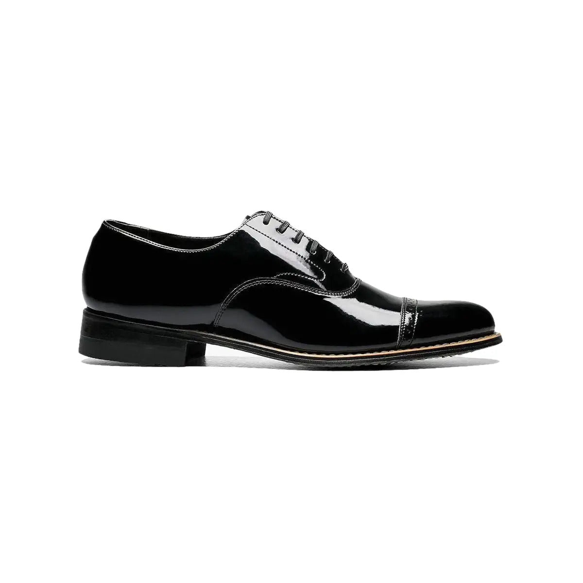 11003,Stacy Adams Patent Shiny Leather Concorde Cap Toe Oxford Lace Up - 6