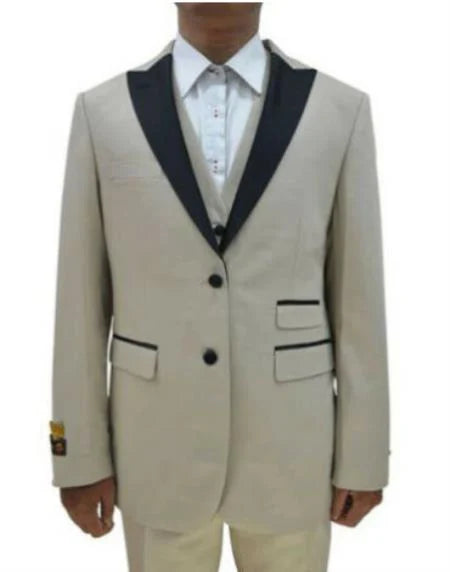 Champagne Tuxedo For Men - Mens Tan Wedding Suit - L or Large