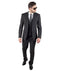 Men 3 Piece Slim Fit Double Vested Black Suit