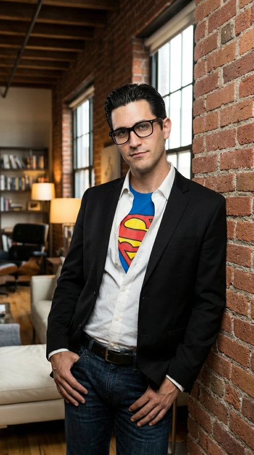 Mens Black Blazer – Clark Kent Inspired Smart Casual Office Blazer for Men Classic Everyday Formal Jacket