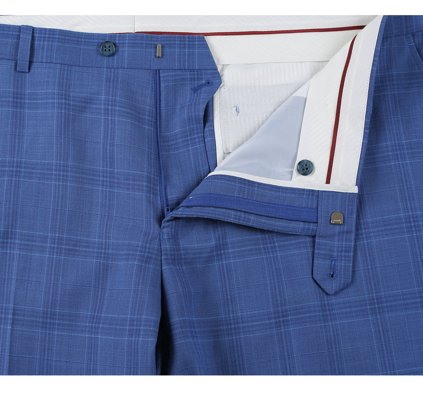 293-10 Men's 2-Piece Slim Fit Windowpane Check Dress Stretch Suit - 38Lx32W