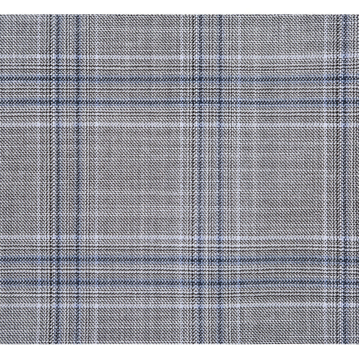 "Classic Fit Men's Two-Button Suit in Light Grey  Plaid"