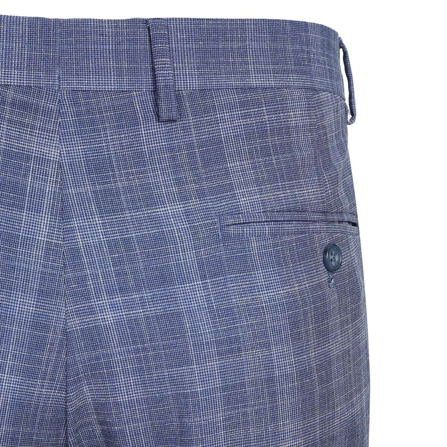 293-24 Men's Slim Fit Checked Suits - 38Lx32W