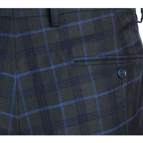 293-27 Men's Classic Fit Checked Suits
