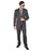 Slim Fit 2 Button Double Vented Men Charcoal Grey Suit - Dress Suit For Men