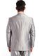 Men's Slim Fit Suit - Fitted Suit - Skinny Suit Men's Two Piece Silver Classic Fit Sharkskin Solid Italian Styled Suit