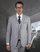 100 Percent Wool Suit - Mens vested Wool Business Grey Suits