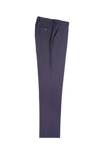 Dark Gray Herringbone Flat Front Wool Dress Pant 2560 by Tiglio Luxe 12A004 - 30