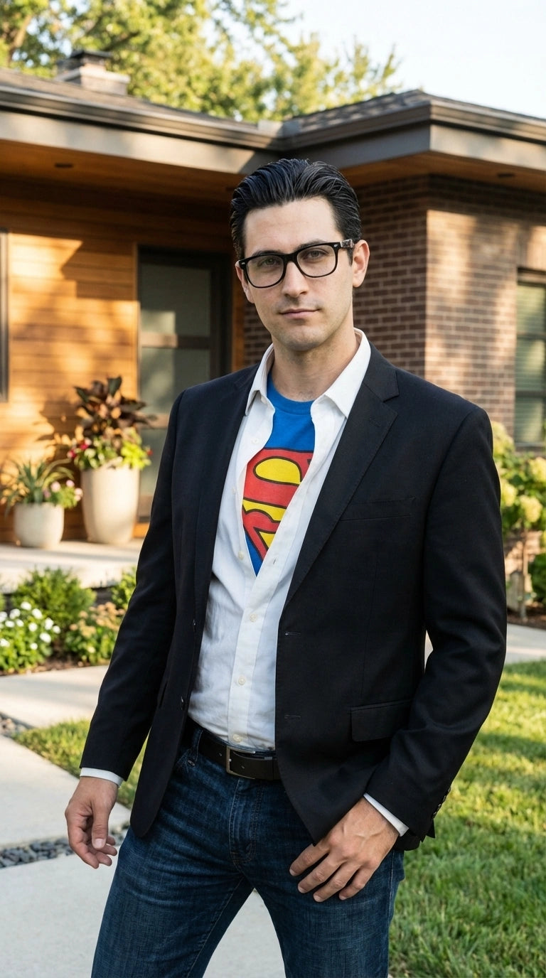 Mens Black Blazer – Clark Kent Inspired Smart Casual Office Blazer for Men Classic Everyday Formal Jacket - 36 Short