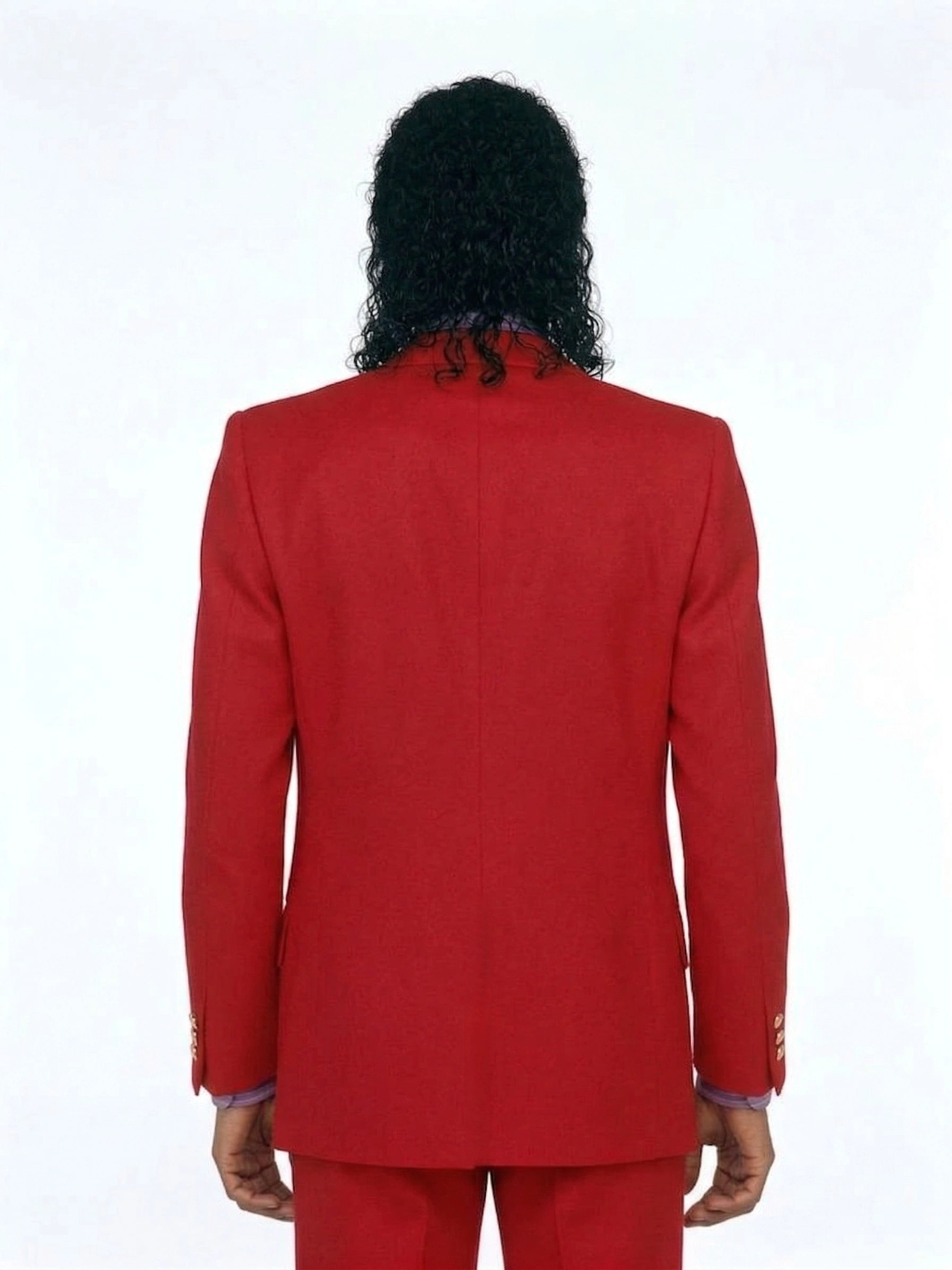 Men’s Red Suit Michael Jackson Award Ceremony Inspired Jacket – Classic Double Breasted Formal Suit , Stylish Party Dinner Jacket, Vintage Stage Wear - 34 Short or Extra Small