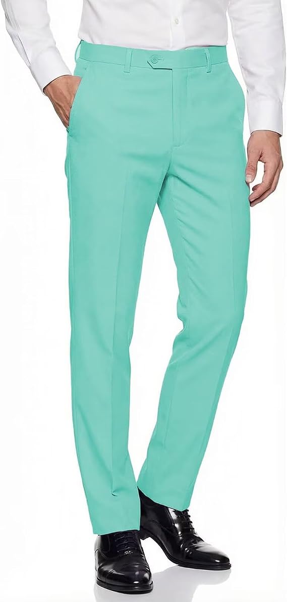 Mens Expandable Waist Business Casual Dress Pants - dress size pants : 28 Unfinished bottom