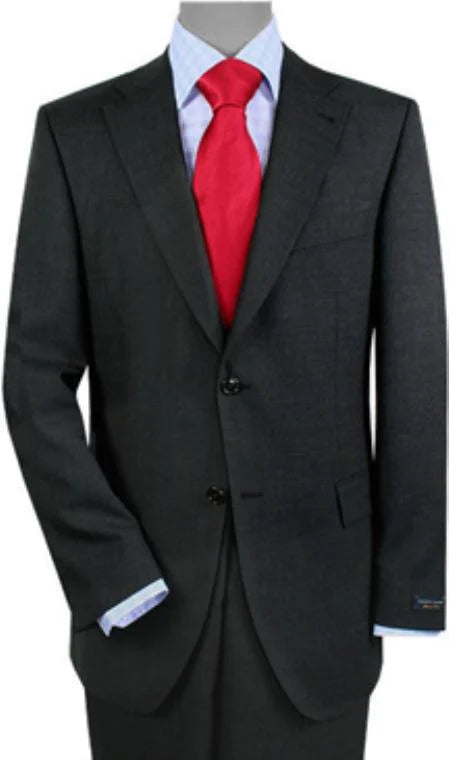Cheap Priced Suit Men's 2 Button Slim Fit Black Dress Suit with Flat Front Pants, Matching White Shirt & Tie Discounted Clearance Sale