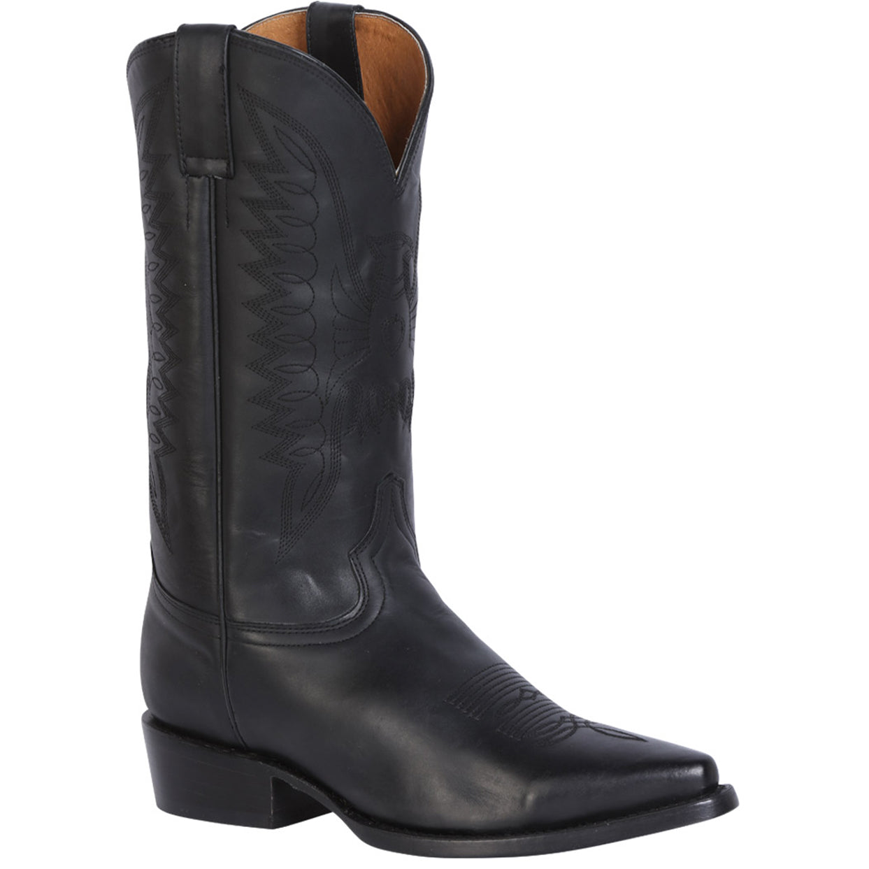 Snip Toe Cowboy Boots - Black