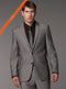 Cheap Priced Suit – Men's 2 Button Modern Fit Grey Tonic Pattern Business Suit