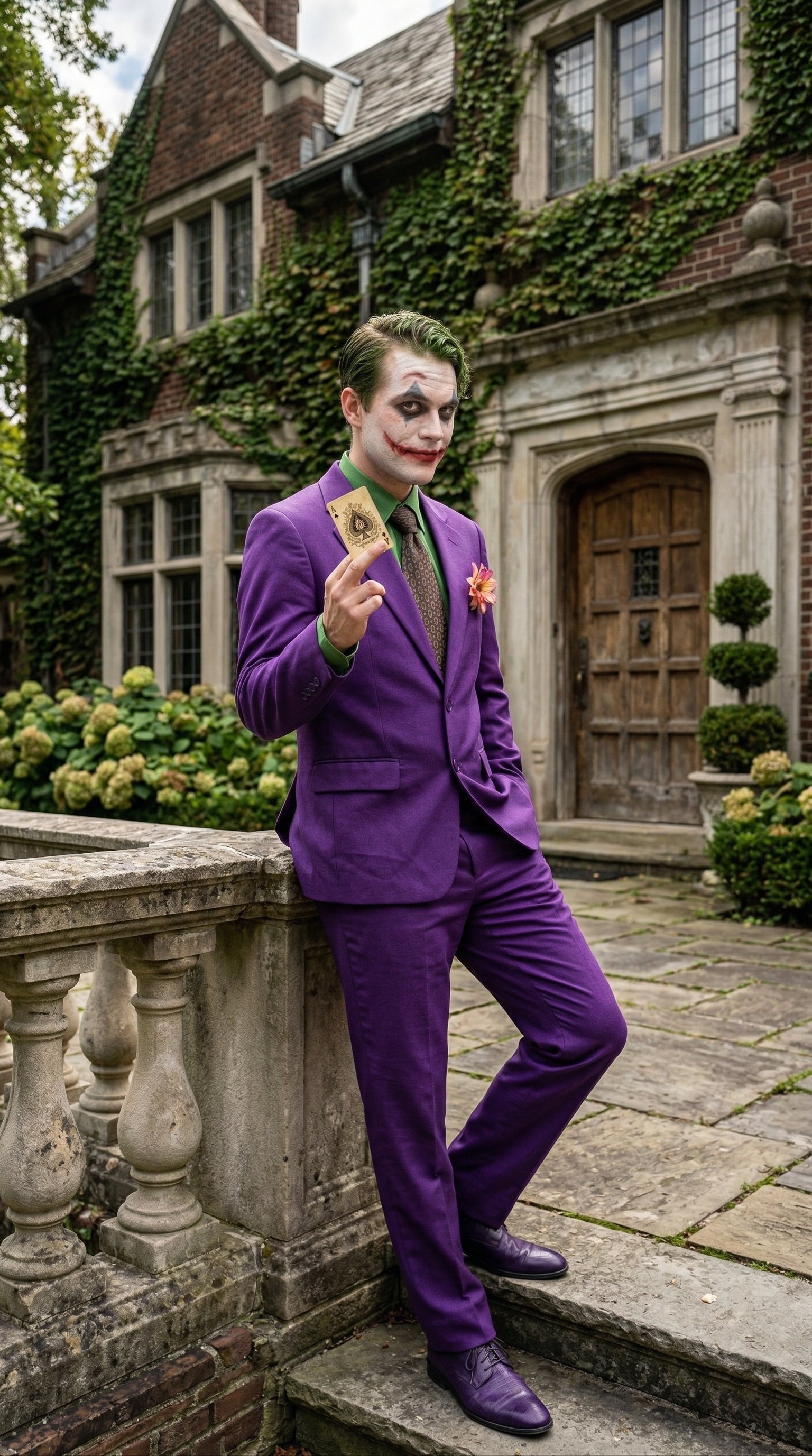 Men’s Purple Joker Blazer Dark Knight Inspired Jacket – Classic Villain Style Party Blazer, Halloween Costume Suit Jacket, Stylish Themed Wear - 36 Short