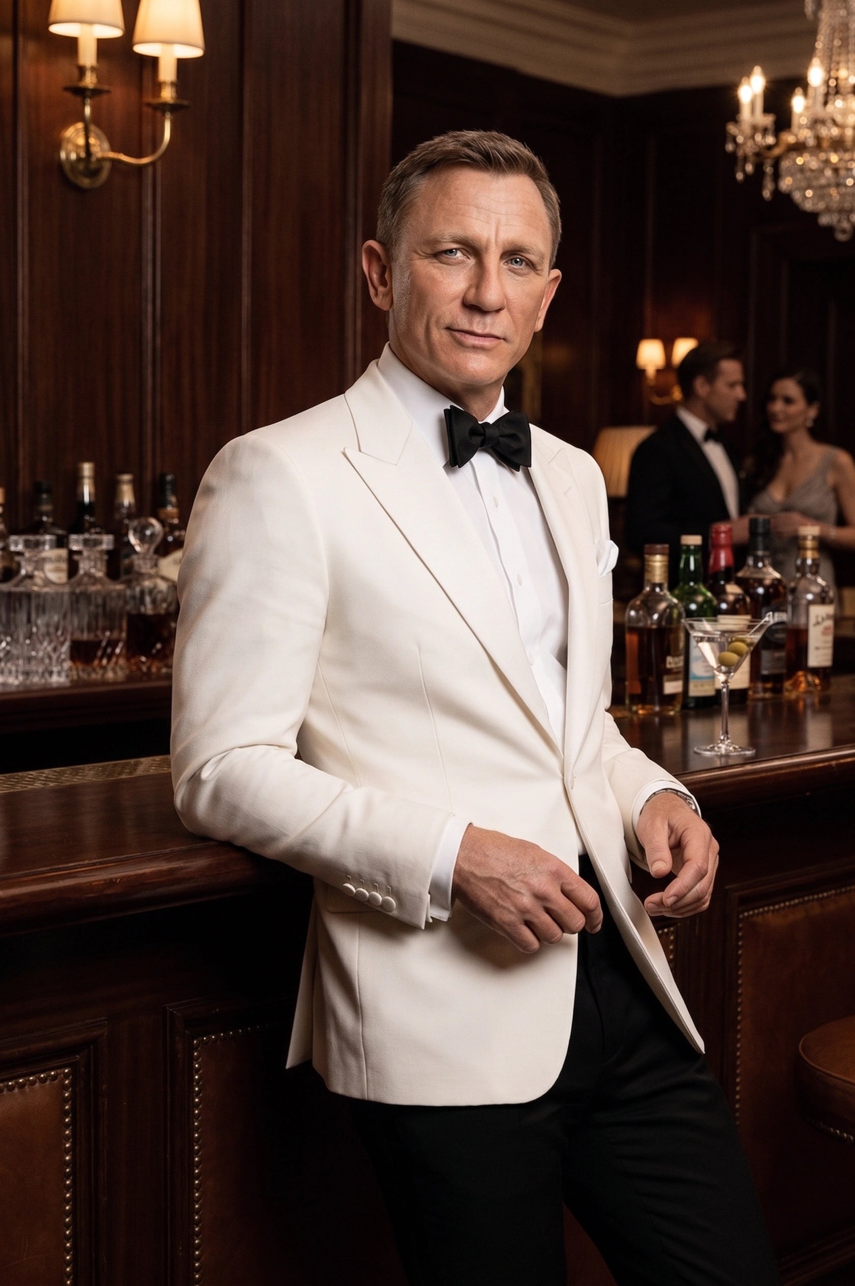 Men’s Pure White Dinner Jacket Blazer – James Bond Style Formal Tuxedo Blazer for Wedding, Black Tie & Evening Wear - 36 Short