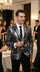 Men’s Black and Charcoal Gray Snakeskin Print Blazer, Animial Exotic Skin Alligator Crocodile Texture