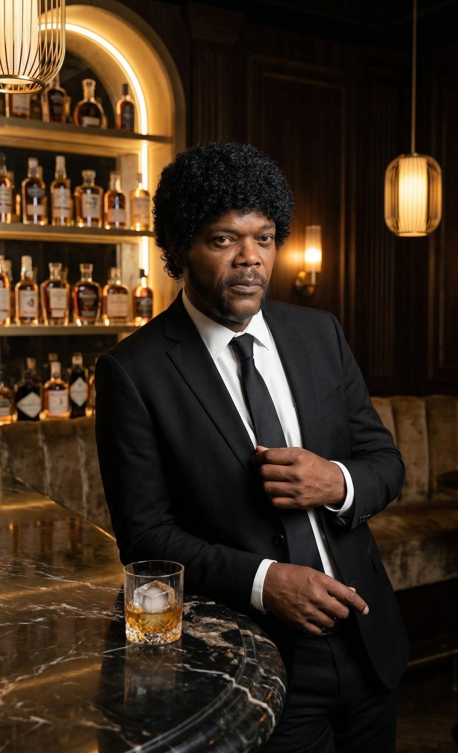 Mens Black Blazer – Jules Winnfield Inspired Pulp Fiction Style Classic Formal Blazer for Men Vintage Retro Jacket - 36 Short