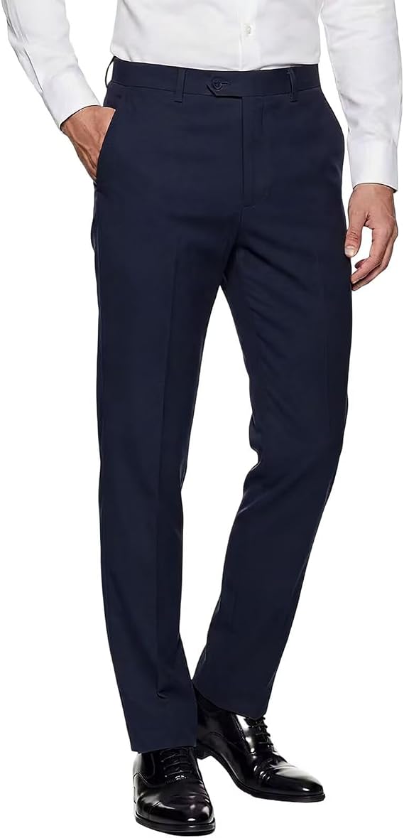 Mens Expandable Waist Business Casual Dress Pants - dress size pants : 28 Unfinished bottom