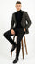 Mens Tartan Black and Gold Check Blazer – Windowpane Plaid Sport Coat Velvet Lapel Formal Party Jacket Chirsitmas New Year Holiday Jacket